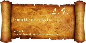 Lumnitzer Itala névjegykártya